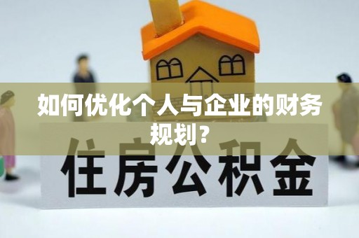 沙洋如何优化个人与企业的财务规划？