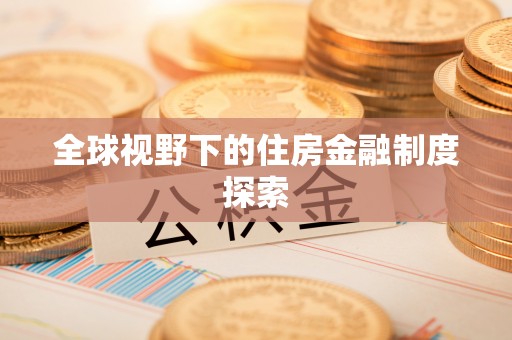 沙洋全球视野下的住房金融制度探索