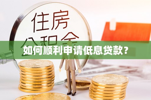 沙洋如何顺利申请低息贷款？