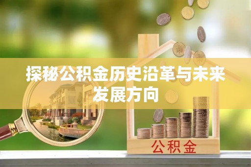 沙洋探秘公积金历史沿革与未来发展方向