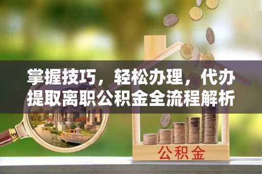 沙洋掌握技巧，轻松办理，代办提取离职公积金全流程解析