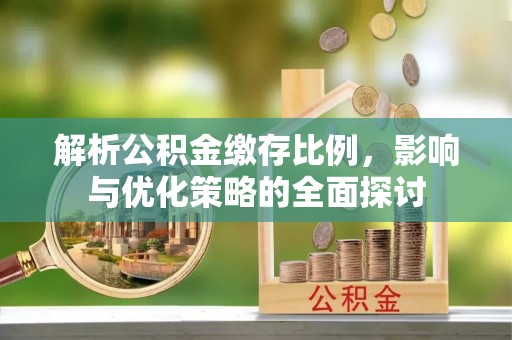 沙洋解析公积金缴存比例，影响与优化策略的全面探讨