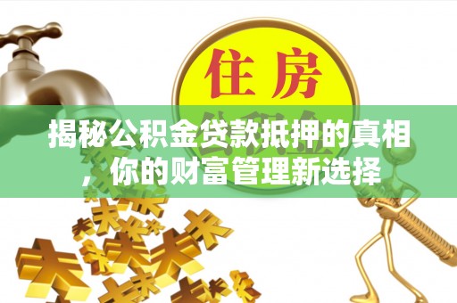 沙洋揭秘公积金贷款抵押的真相，你的财富管理新选择
