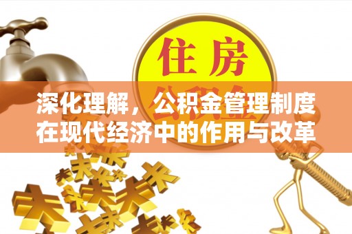 沙洋深化理解，公积金管理制度在现代经济中的作用与改革方向