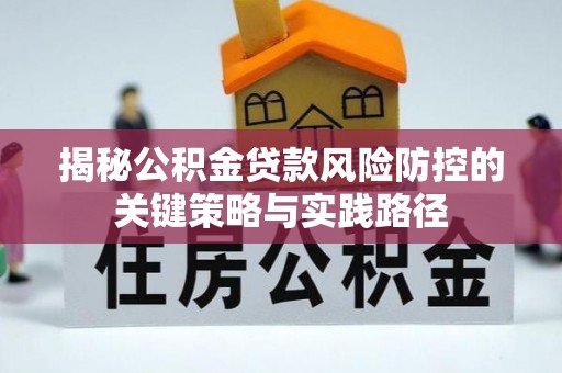 沙洋揭秘公积金贷款风险防控的关键策略与实践路径