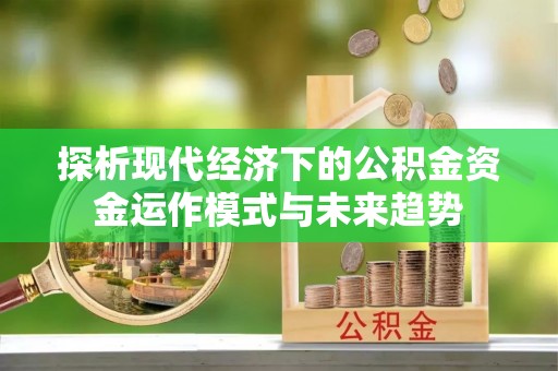 沙洋探析现代经济下的公积金资金运作模式与未来趋势