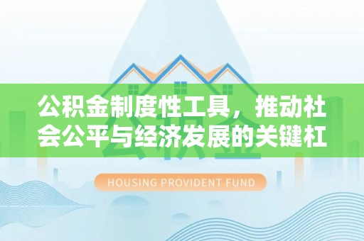 沙洋公积金制度性工具，推动社会公平与经济发展的关键杠杆